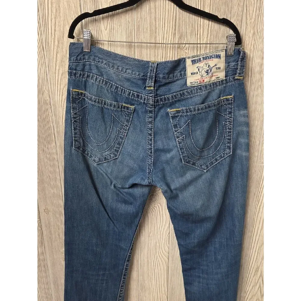 True Religion Slim Distressed Jeans Mens Size 32